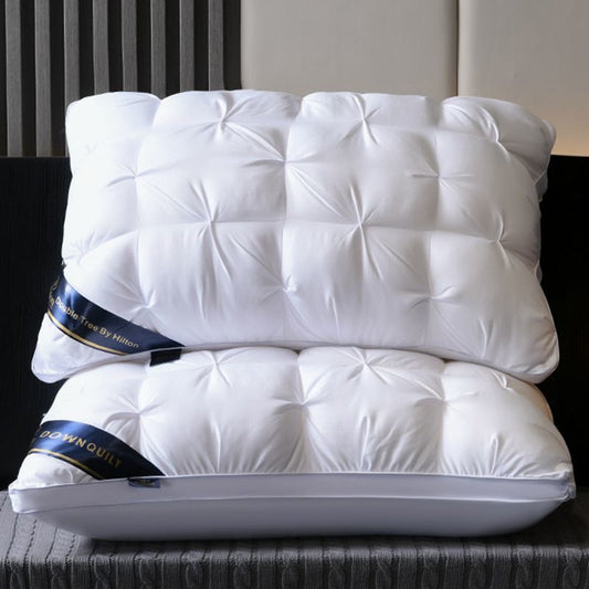 Luxury White Goose Down Pillow Fill Power Fluffy Soft Hotel Feather Pillow