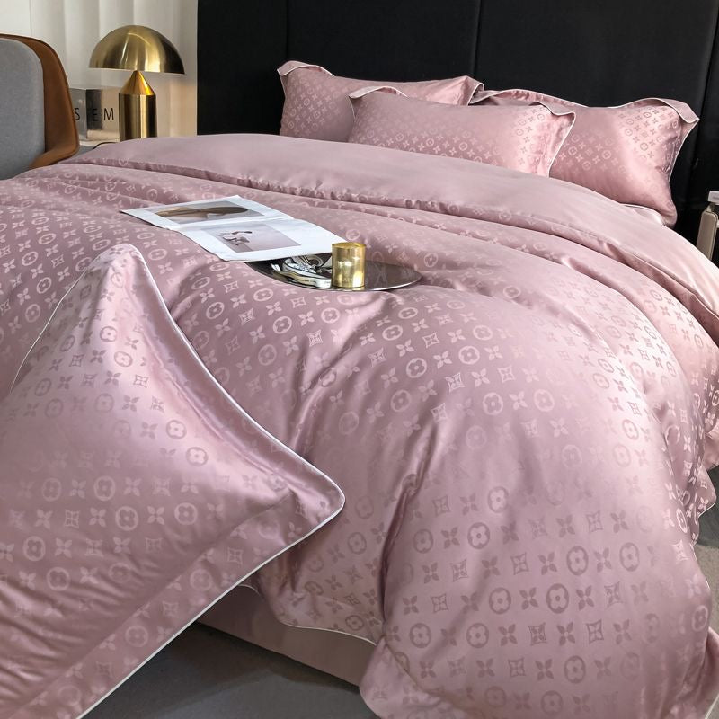 Luxury Fashion Rich Silk Silky Bedding Set