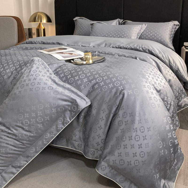 Luxury Fashion Rich Silk Silky Bedding Set