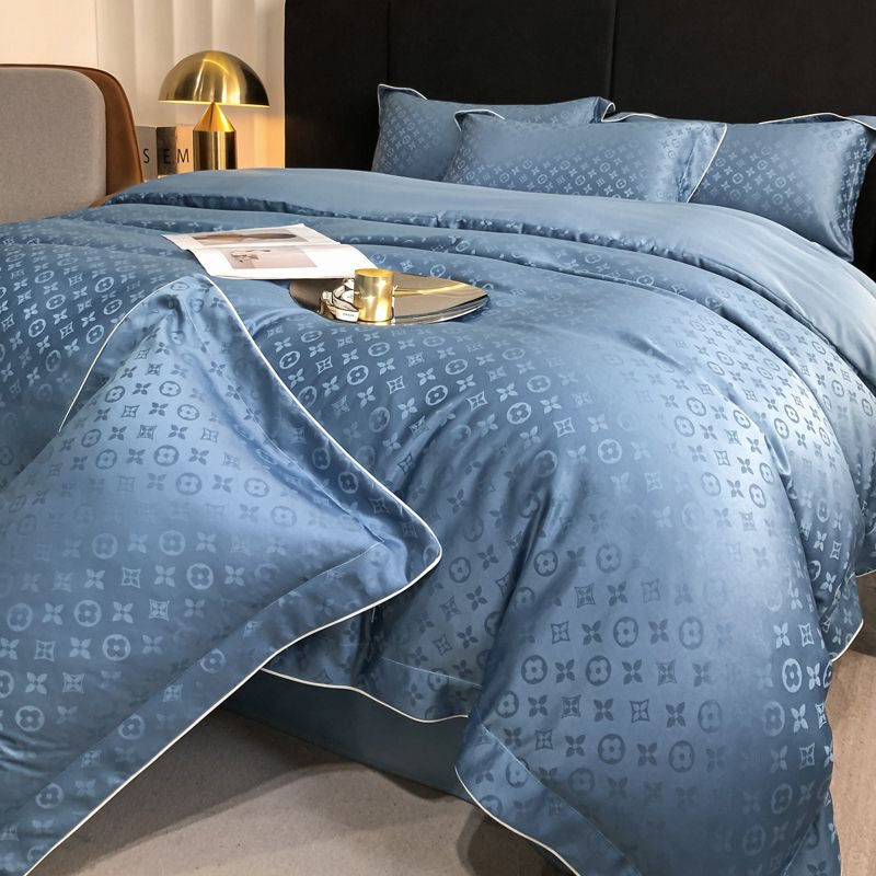 Luxury Fashion Rich Silk Silky Bedding Set