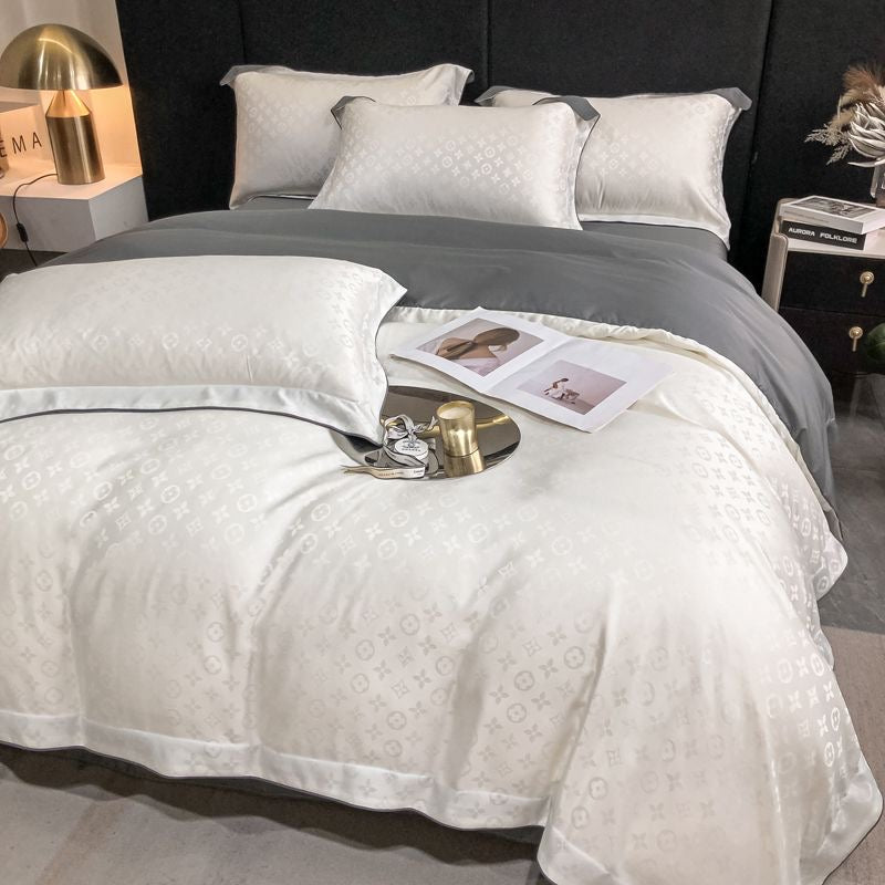 Luxury Fashion Rich Silk Silky Bedding Set