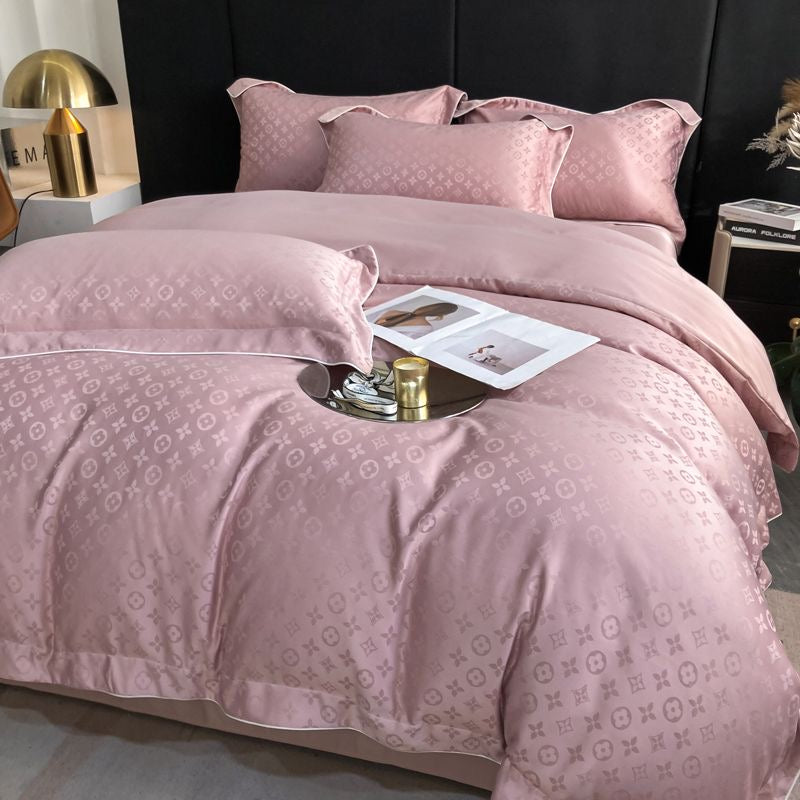 Luxury Fashion Rich Silk Silky Bedding Set