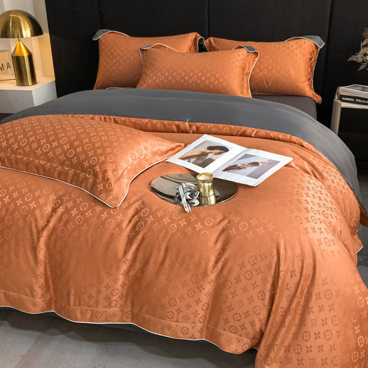 Luxury Fashion Rich Silk Silky Bedding Set