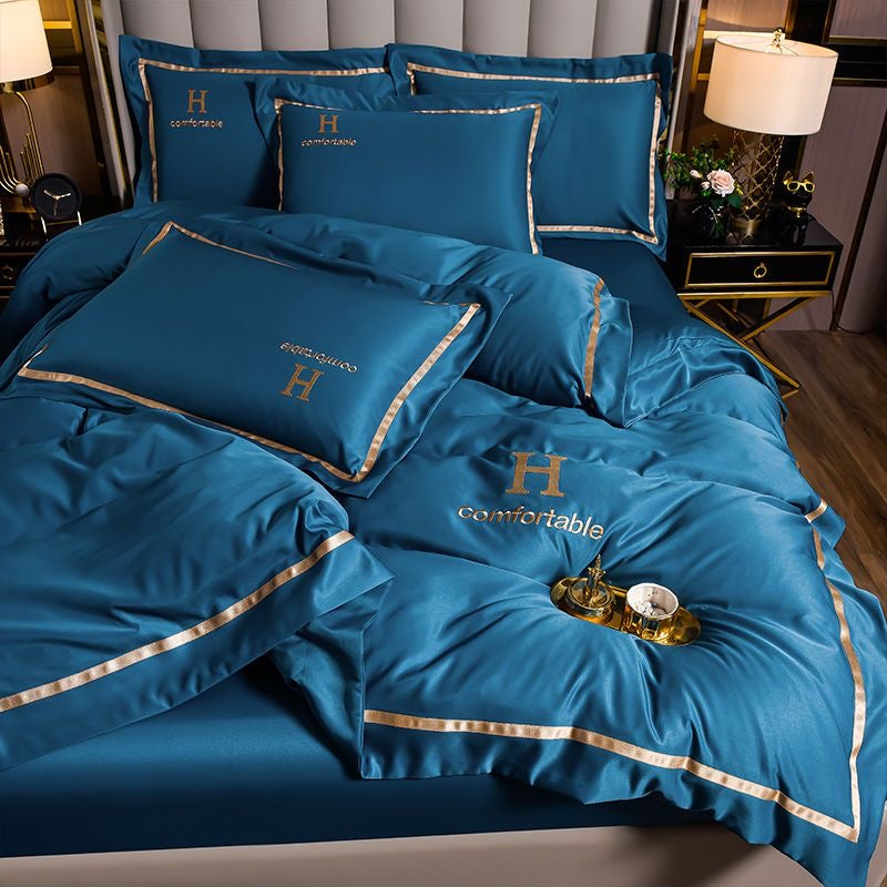 Comfortable Luxury Rich Silk Silky Soft Bedding Set