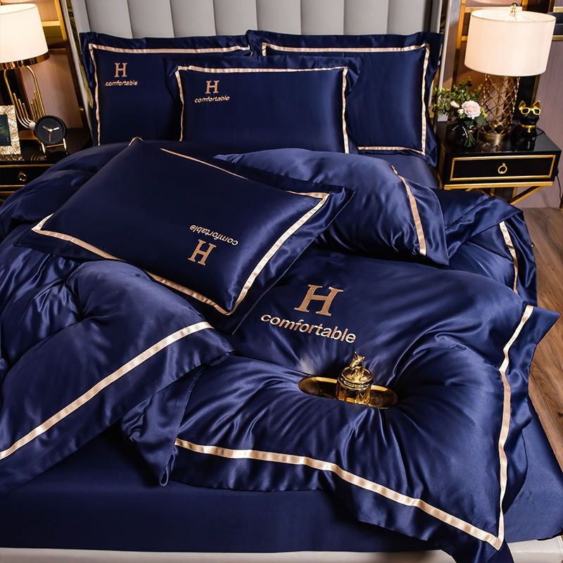 Comfortable Luxury Rich Silk Silky Soft Bedding Set