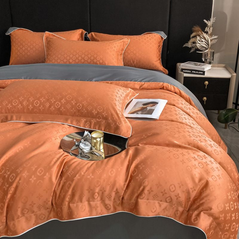 Luxury Fashion Rich Silk Silky Bedding Set