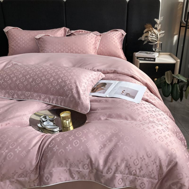 Luxury Fashion Rich Silk Silky Bedding Set