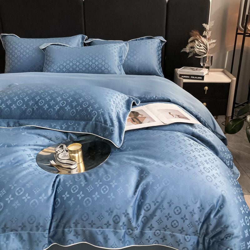 Luxury Fashion Rich Silk Silky Bedding Set