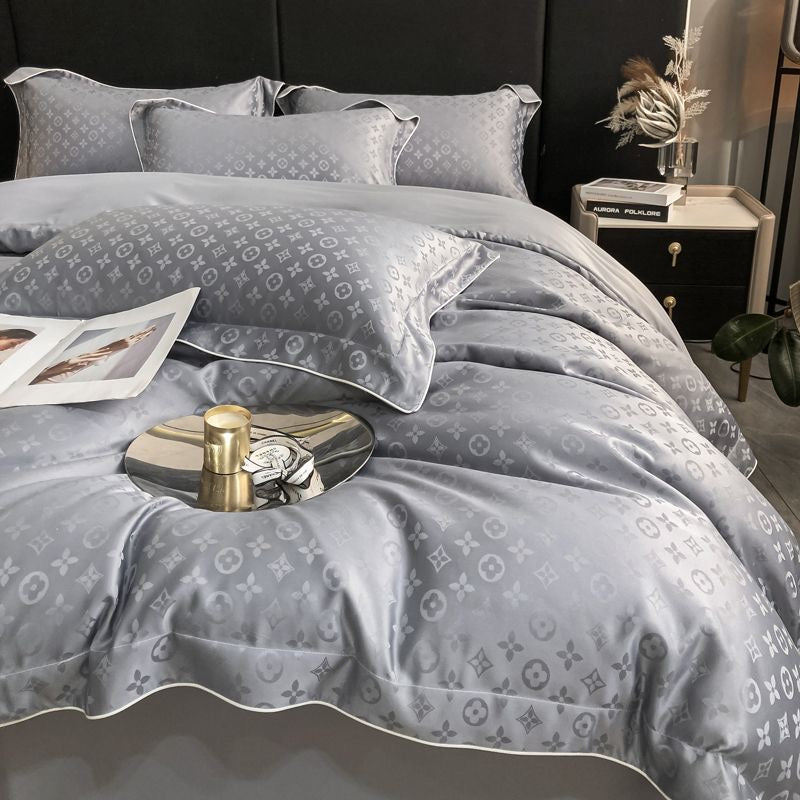 Luxury Fashion Rich Silk Silky Bedding Set